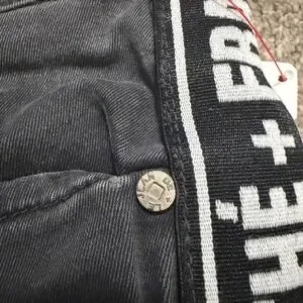 Black Skinny Jeans with Side Logo Tape - Picture 7 of 11